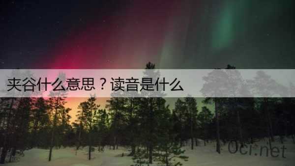 夹谷什么意思？读音是什么