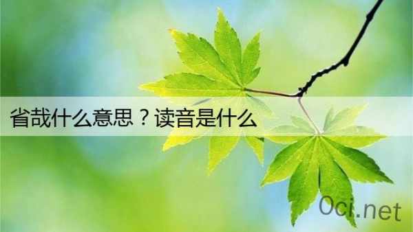 省哉什么意思？读音是什么