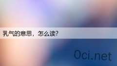 乳气的意思，怎么读？