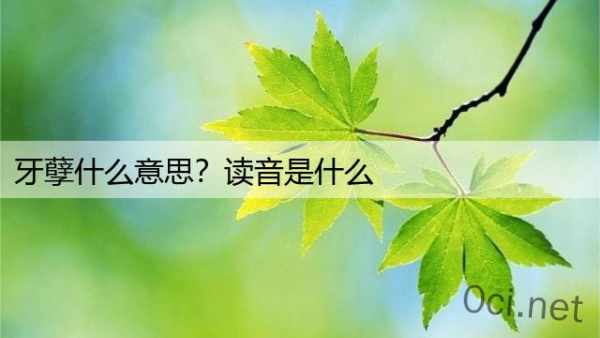 牙孽什么意思？读音是什么