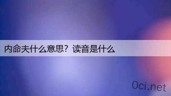 内命夫什么意思？读音是什么