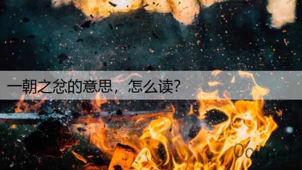 一朝之忿的意思，怎么读？