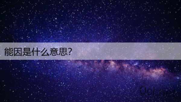 能因是什么意思？