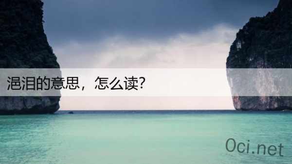 浥泪的意思，怎么读？