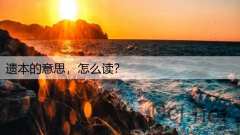 遗本的意思，怎么读？