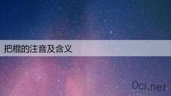 把棍的注音及含义