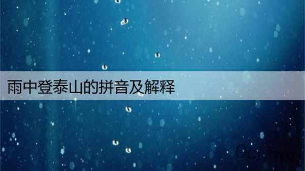 雨中登泰山的拼音及解释