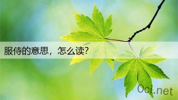 服侍的意思，怎么读？